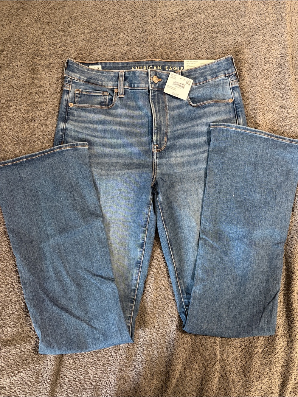 American Eagle Outfitters Skinny Kick Women’s Mid Blue Straight Jeans